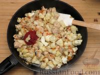 Фото приготовления рецепта: Индейка с цветной капустой и кускусом (на сковороде) - шаг №10