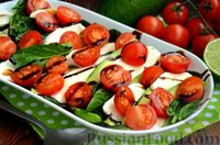 Фото к рецепту: Салат с авокадо, помидорами черри и моцареллой