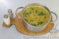 Фото приготовления рецепта: Сырный суп с шампиньонами и вермишелью - шаг №8