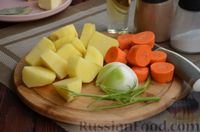 Фото приготовления рецепта: Картофельный суп-пюре с сыром, на курином бульоне - шаг №3