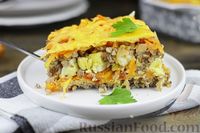 Фото к рецепту: Запеканка из гречки с овощами, яйцами и сыром