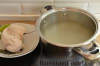 Фото приготовления рецепта: Сырный суп-пюре с куриным филе - шаг №9