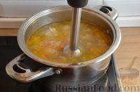 Фото приготовления рецепта: Сырный суп-пюре с куриным филе - шаг №15