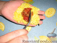 Фото приготовления рецепта: Рисовые "Апельсинки" с соусом Рагу   (Arancini al ragu) - шаг №8