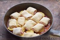 Фото приготовления рецепта: Ленивые пельмени, тушенные с картошкой (на сковороде) - шаг №17