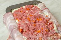Фото приготовления рецепта: Мясная запеканка с макаронами и молочно-сырным соусом - шаг №17