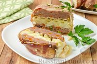 Фото приготовления рецепта: Мясная запеканка с макаронами и молочно-сырным соусом - шаг №23
