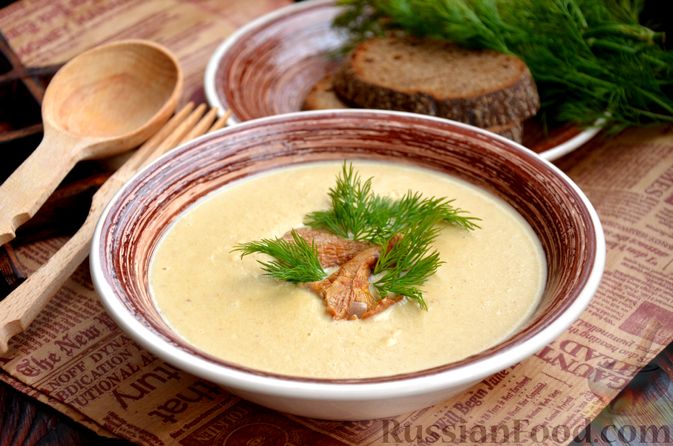 Рецепт: Грибного супа из лисичек - Супы - Первые блюда - Готовить легко!