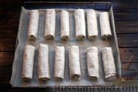 Фото приготовления рецепта: Рулетики из лаваша, с фаршем и сыром (в духовке) - шаг №14