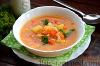 Фото приготовления рецепта: Рисовый суп с овощами (на сливочном масле) - шаг №10