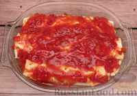 Фото приготовления рецепта: Рулеты из лаваша с фаршем и томатным соусом (в духовке) - шаг №14