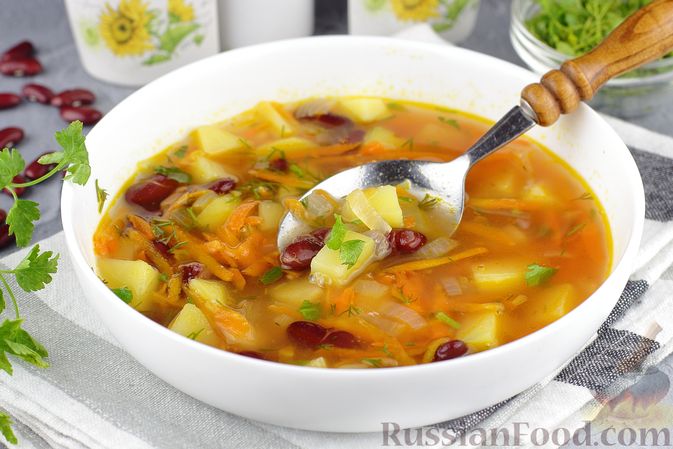 Фасолевый суп с говядиной - рецепт автора Алтынка