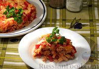 Фото к рецепту: Рулеты из лаваша с фаршем и томатным соусом (в духовке)