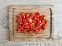 Фото приготовления рецепта: Корзинки из лаваша, с ветчиной, помидорами, маслинами и сыром (в духовке) - шаг №5