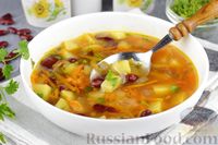 Фото к рецепту: Фасолевый суп с томатным соком