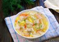 Фото приготовления рецепта: Куриный суп с лапшой из лаваша - шаг №18