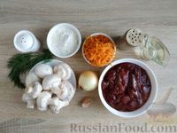 Фото приготовления рецепта: Куриная печень, жаренная с грибами и морковью по-корейски - шаг №1