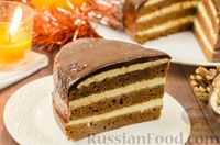 Фото приготовления рецепта: Торт "Тигр в шоколаде" с апельсиново-творожным кремом - шаг №37