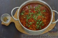 Фото приготовления рецепта: Томатный суп с фасолью и кускусом - шаг №12