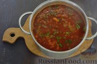 Фото приготовления рецепта: Томатный суп с фасолью и кускусом - шаг №13