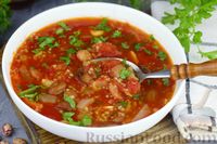 Фото приготовления рецепта: Томатный суп с фасолью и кускусом - шаг №15