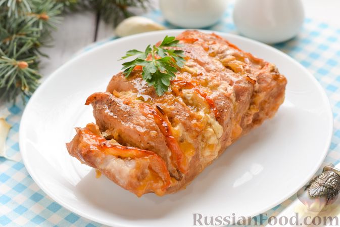 Сочное мясо, запеченное с помидорами и сыром – пошаговый рецепт приготовления с фото