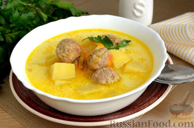 Сырный суп с курицей и грибами, рецепт с шампиньонами