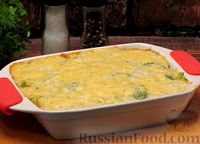 Фото приготовления рецепта: Запеканка из макарон с брокколи и сыром - шаг №16