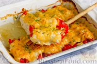 Фото приготовления рецепта: Куриные рулетики с болгарским перцем и помидорами, под сыром (в духовке) - шаг №17