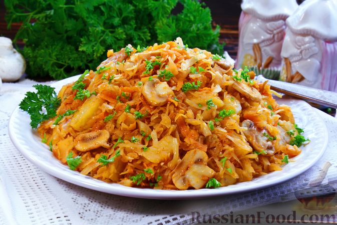 Овощное рагу с капустой и картошкой - пошаговый рецепт с фото
