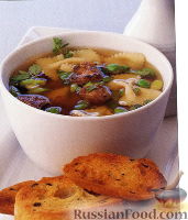 Фото к рецепту: Суп с куриной печенью и макаронами