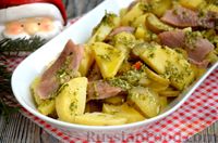 Фото приготовления рецепта: Салат с языком, картофелем, солёными огурцами и соусом чимичурри - шаг №15