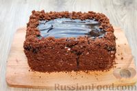 Фото приготовления рецепта: Шоколадный торт со сметанным кремом (без пропитки) - шаг №16