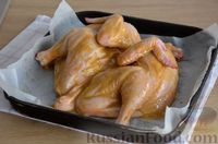 Фото приготовления рецепта: Курица в соево-горчичном маринаде, запечённая с творожным сыром - шаг №5