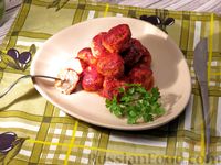 Фото приготовления рецепта: Тефтели из индейки в пряном томатном соусе (в духовке) - шаг №11