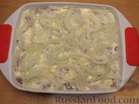 Фото приготовления рецепта: Рис с курицей, грибами и сыром (в духовке) - шаг №9
