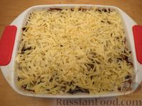 Фото приготовления рецепта: Рис с курицей, грибами и сыром (в духовке) - шаг №12