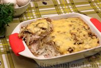 Фото приготовления рецепта: Рис с курицей, грибами и сыром (в духовке) - шаг №14