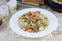 Фото к рецепту: Рис со свининой и овощами (в сковороде)