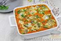 Фото приготовления рецепта: Рыба, запечённая с цветной капустой и овощным соусом - шаг №10