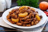 Фото приготовления рецепта: Куриное филе в соево-медовом маринаде, тушенное с мандаринами - шаг №12