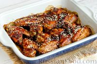 Фото приготовления рецепта: Куриные крылышки в соусе терияки, запечённые в духовке - шаг №9