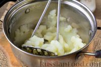 Фото приготовления рецепта: Рулетики из лаваша с картофелем и ветчиной (на сковороде) - шаг №3