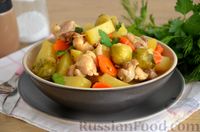 Фото приготовления рецепта: Жаркое из картошки и курицы, с брюссельской капустой - шаг №16