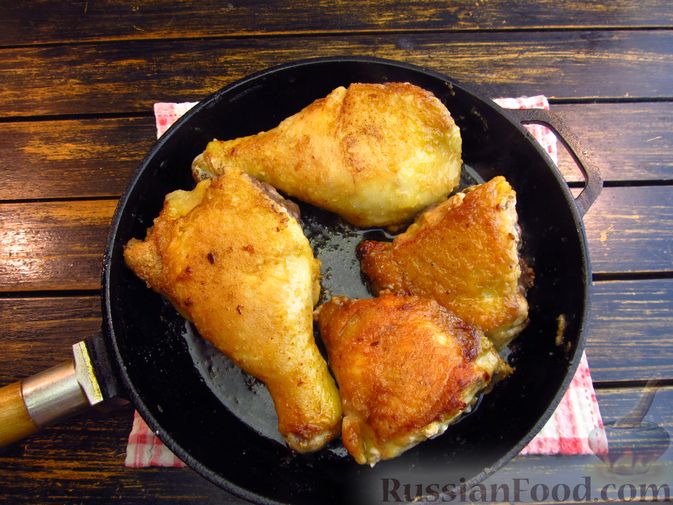 Рецепты жареной курицы