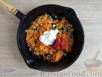 Фото приготовления рецепта: Рис с капустно-куриными котлетами (в духовке) - шаг №13