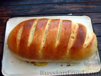 Фото приготовления рецепта: Домашний хлеб-батон на молоке и сливочном масле - шаг №15