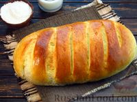Фото приготовления рецепта: Домашний хлеб-батон на молоке и сливочном масле - шаг №16