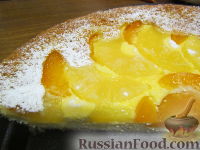 Фото к рецепту: Творожно-фруктовый пирог "Солнышко"