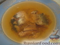 Фото к рецепту: Заливное "Экономное" из консервированной рыбы